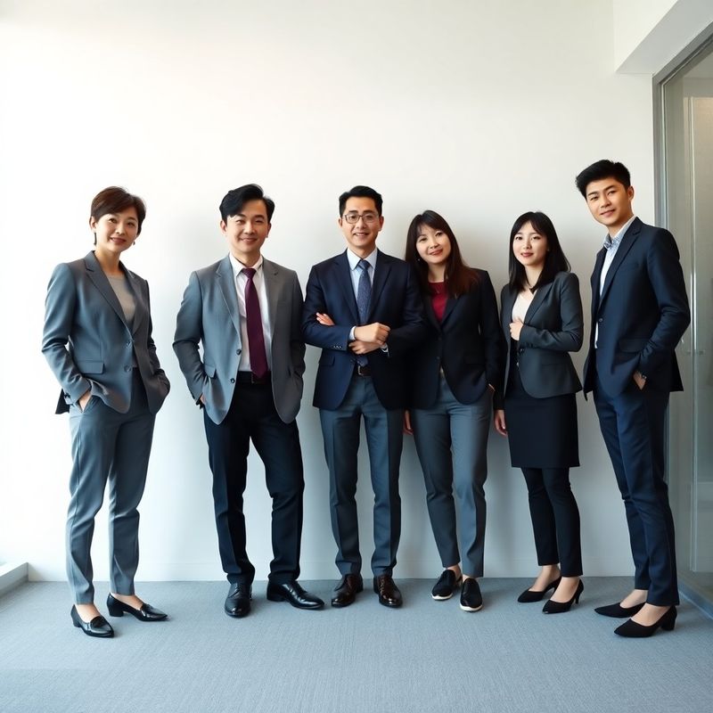 슬레이트 톤 사무실에 모인 Sparkypanda의 소규모 팀